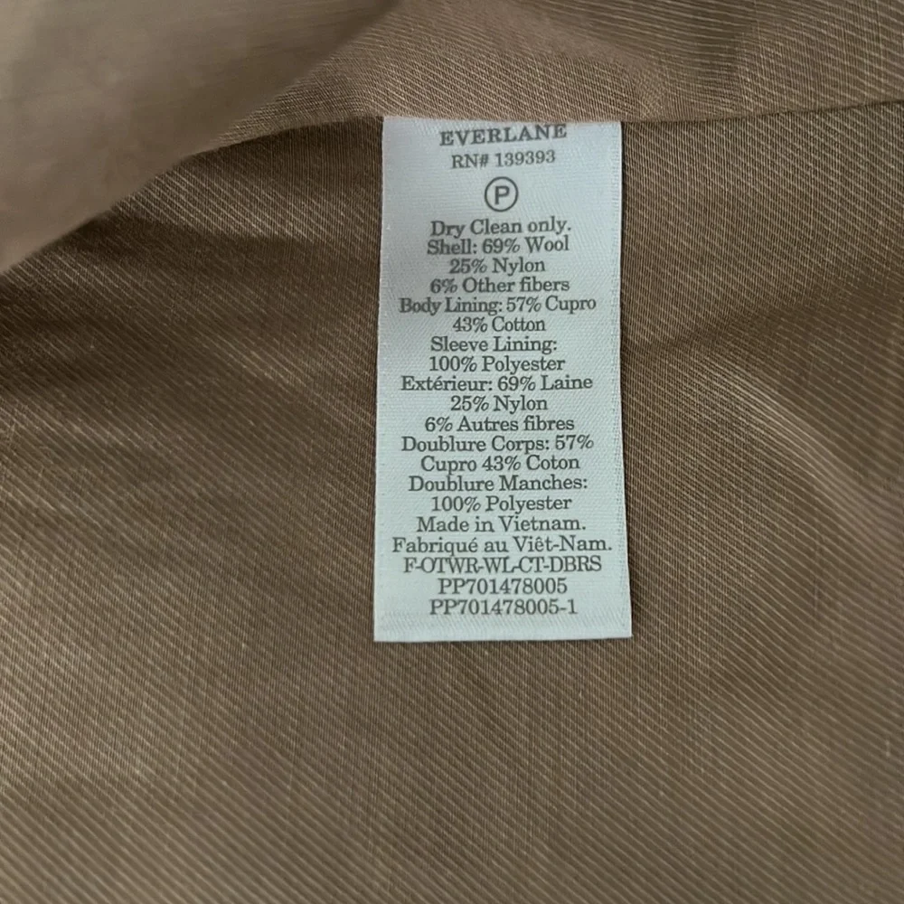 Everlane Double-Breasted Camel Coat